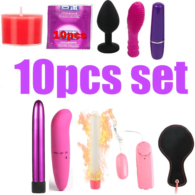 Набор интимных игрушек для женщин 12 шт. наручники и кнут металлическая Анальная