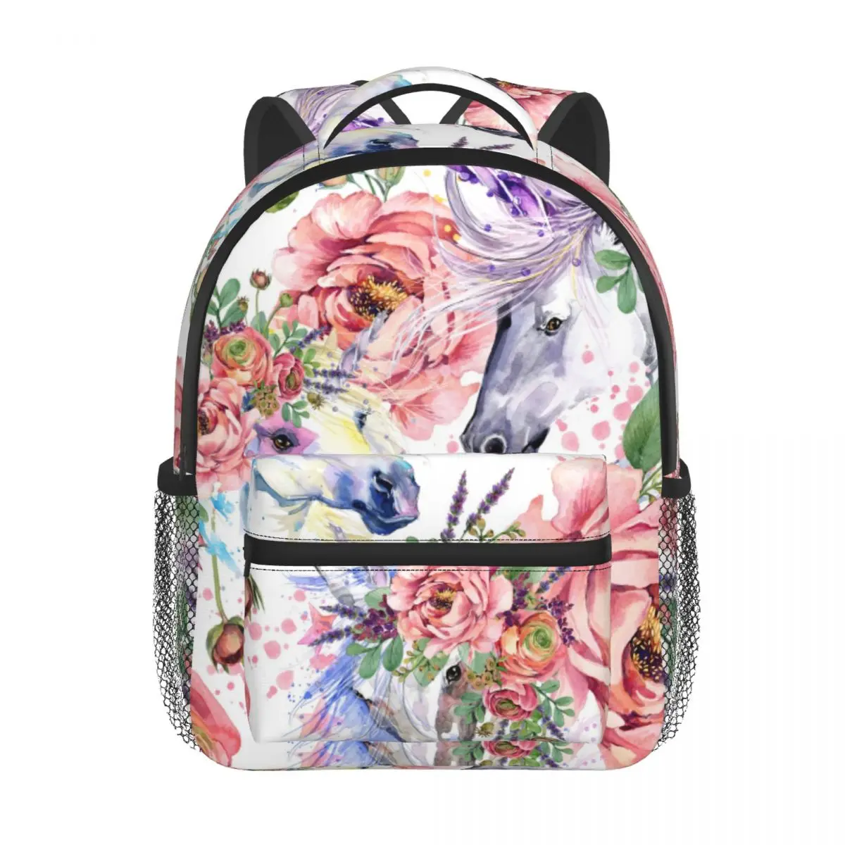 2022 Children Backpack Toddler Kids School Bag Magic Unicorn Roses Flowers Kindergarten Bag for Girl Boys