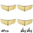 Ножки для мебели с винтами, подставки под Телевизор, 4 шт., золотистые ножки для шкафа, стола, пола, стула, кровати, мебельные аксессуары