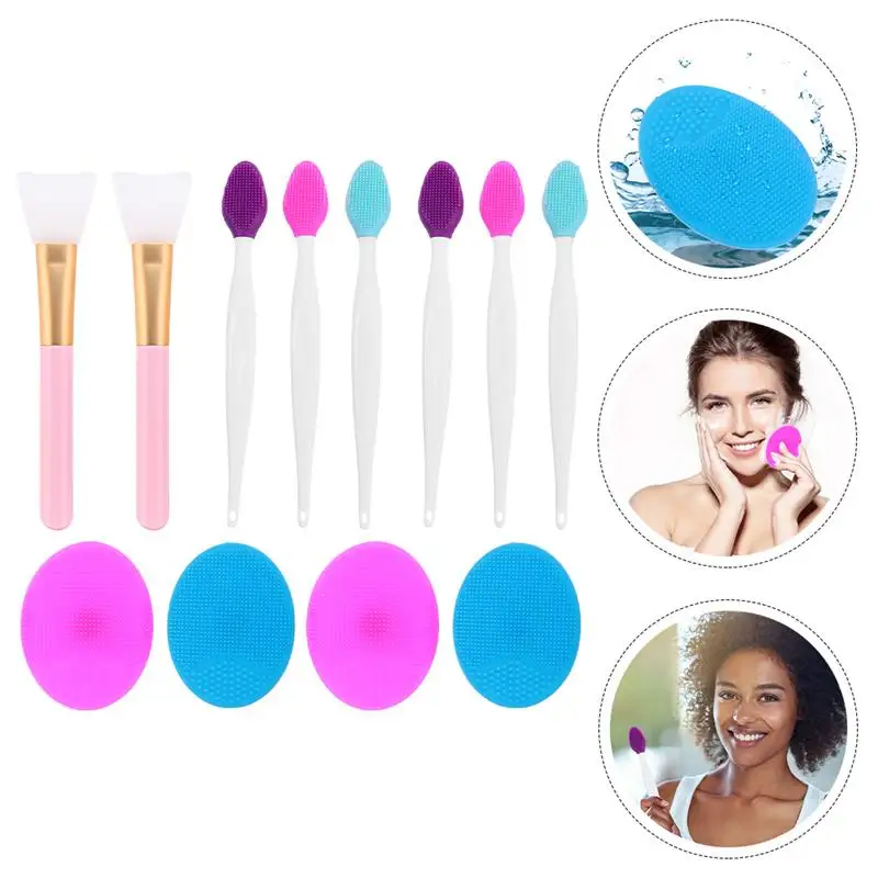 

12pcs Double-sided Portable Durable Skin Care Tool Cleaning Brush Face Nose Brush