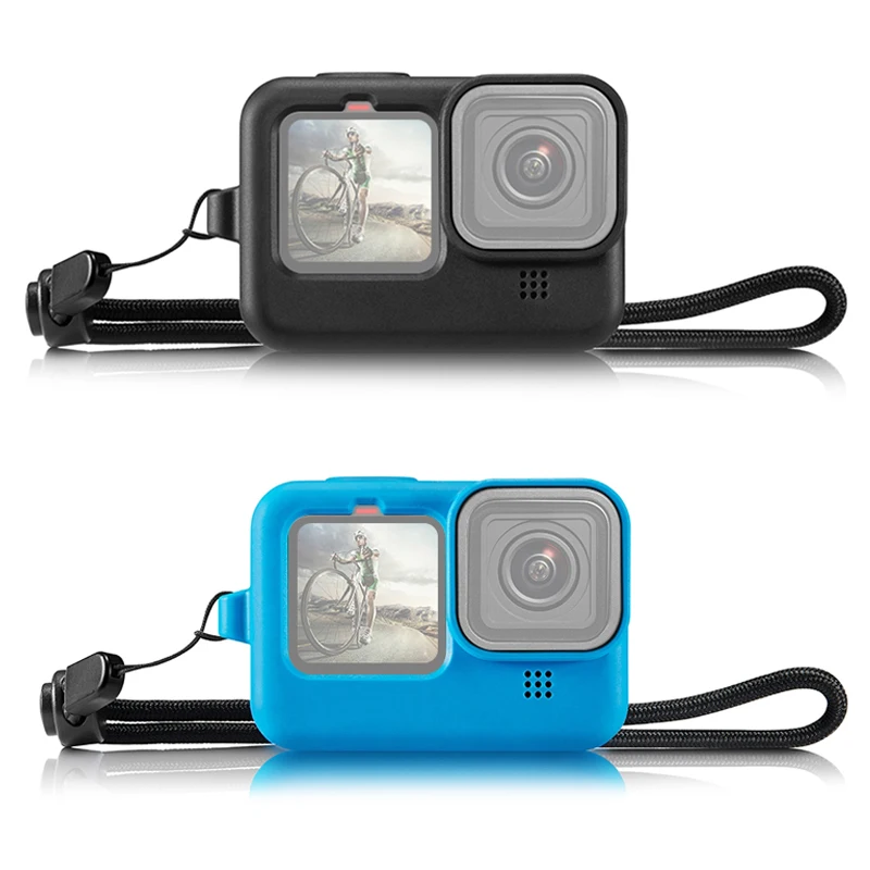 

Силиконовый чехол для GoPro 9, защитный чехол с защитой от падения, мягкий чехол с крышкой для объектива, ручной ремешок для экшн-камеры GoPro Hero 9, ...