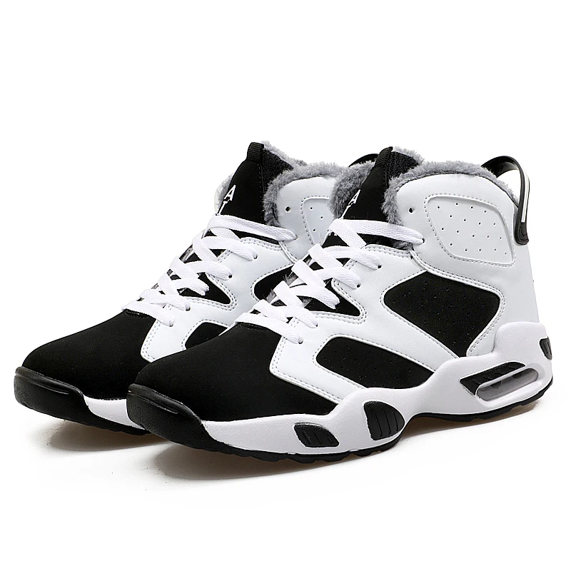 Зимние плюшевые меховые мужские ботинки теплые с бархатной подкладкой высокие