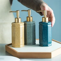 bathroom 350ml soap dispenser lotion liquid ceramic empty storage bottle hand sanitizer body wash shower gel shampoo bottle