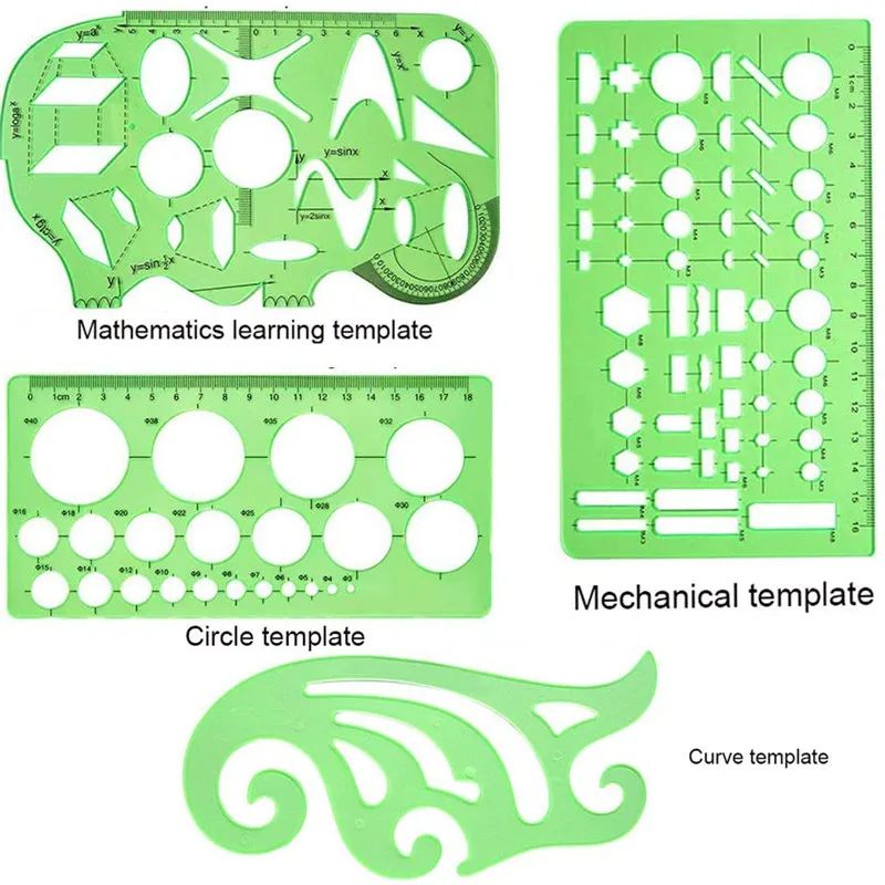 11 шт. пластиковые геометрические шаблоны для измерения | Дом и сад