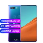 Оригинальный ZTE Nubia X, 4G LTE, мобильный телефон, Snapdragon 845, Android 8,1, двойной экран 6,26 + 5,1 дюйма, 6 ГБ ОЗУ 64 ПЗУ, 16 + 24 МП, сканер отпечатка пальца
