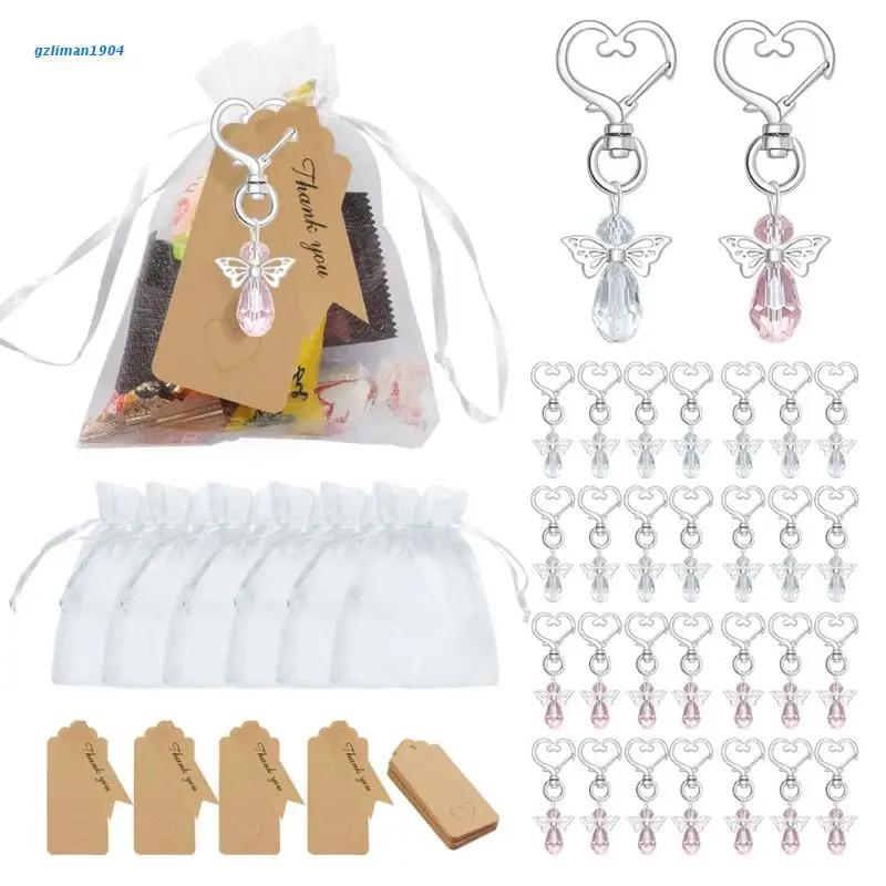 

P15D Guardian Angel Charm Keychain Key Ring New Creative Angel Key Pendant Baby