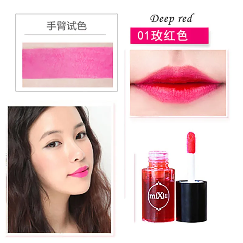 01 Макияж Водонепроницаемый Многофункциональный Блеск для губ Глянцевая жидкость Румяна стойкий макияж стойкий блеск для губ - Цвет: 01