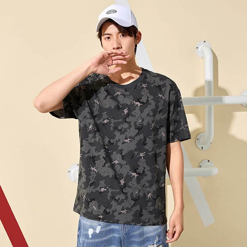 Пионерский лагерь модные узор Мужская футболка брендовая одежда Повседневная