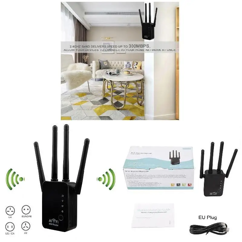

Mini Wifi Wireless Router Repeater Signal Amplifier Range Extender 300Mbps Home SGA998