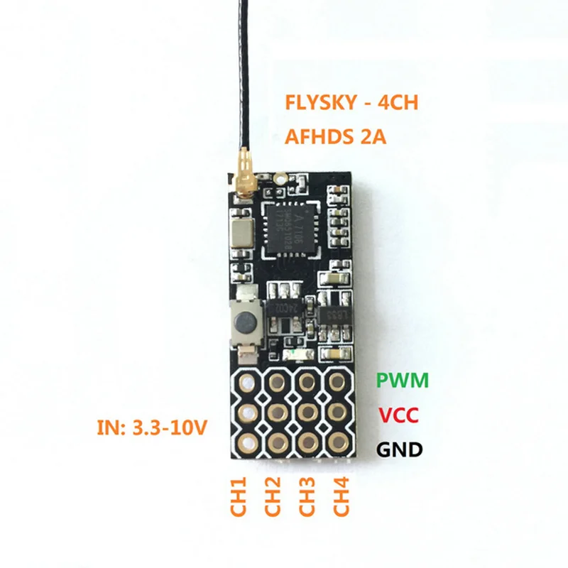 11X25mm FS2A-4CH 2 4G 4CH AFHDS 2A ШИМ мини приемник для FLYSKY FS-I6 FS-I6X FS-I6S FS-I10 Мини RC самолет с