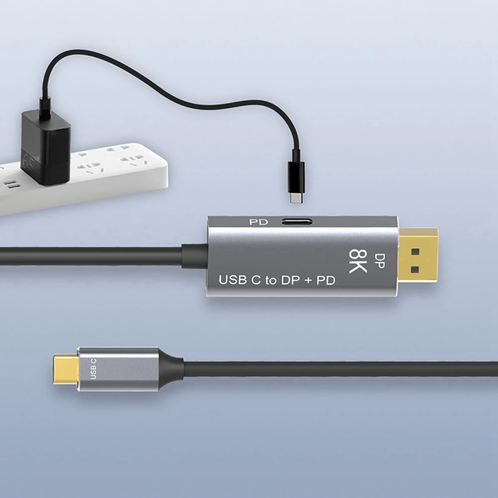 2M USB 3.1 Type C USB-C to DisplayPort 1.4 DP 8K 60hz PD power port UHD HDTV Cable for Laptop For Thunderbolt 3 4K 144HZ adapter |