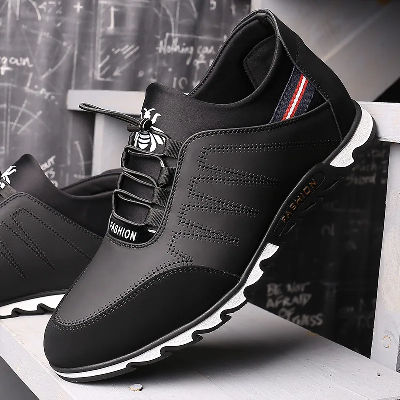 

Plus Velvet Invisibly Heightened Shoes Male Winter New Leather Shoes Men's Lace up Wild Casual Shoes Men's Fashion Shoes 6cm