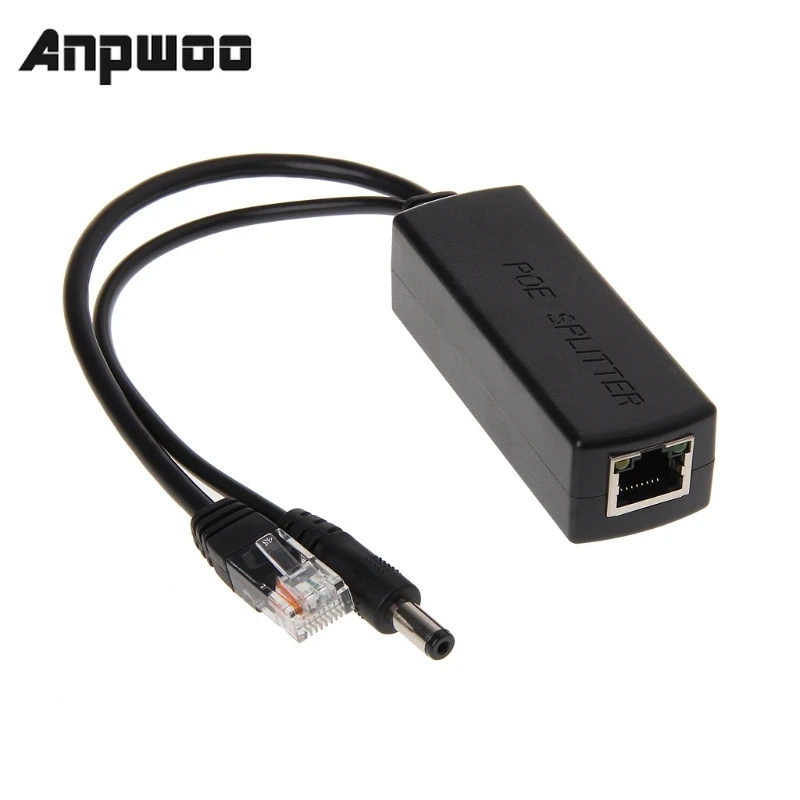 ANPWOO 10/100M IEEE802.3at/af Power Over Ethernet PoE Splitter Adapter For IP Camera 80x27x22mm/3.15x1.06x0.87in | Безопасность и