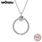 WOSTU S925 стерлингового серебра DIY база цепи ожерелье Ювелирные наборы для женщин Love мода ювелирные изделия XCS233