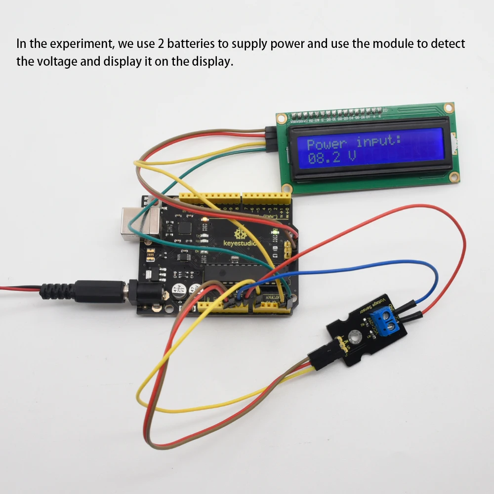 Модуль обнаружения напряжения Keyestudio датчик электронные блоки для Arduino UNO R3|voltage