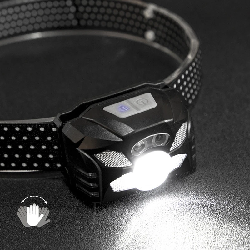 

Strong light rechargeable head-mounted XPG night fishing fishing wave hand induction outdoor mini waterproof headlight