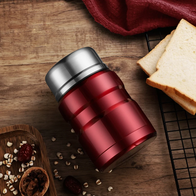 

500/750ML Food Thermal Bottle Vacuum Insulated Soup Thermo Container Jar Stainless Steel Lunch Box Insulated Beaker Vacuum Flask