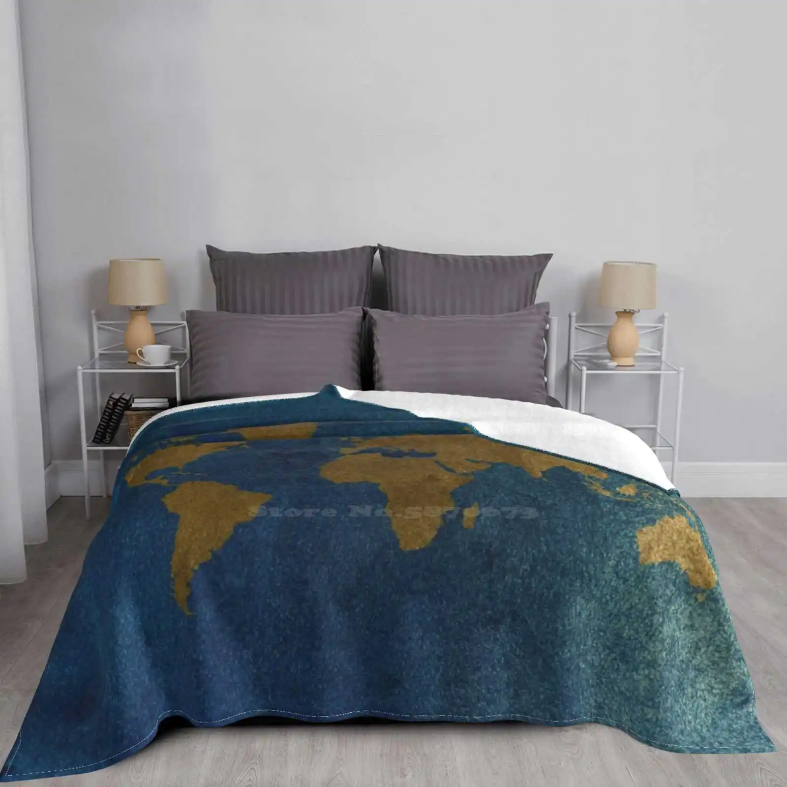 Роскошная золотая карта мира раньше кемпинг автомобиль самолёт путешествия