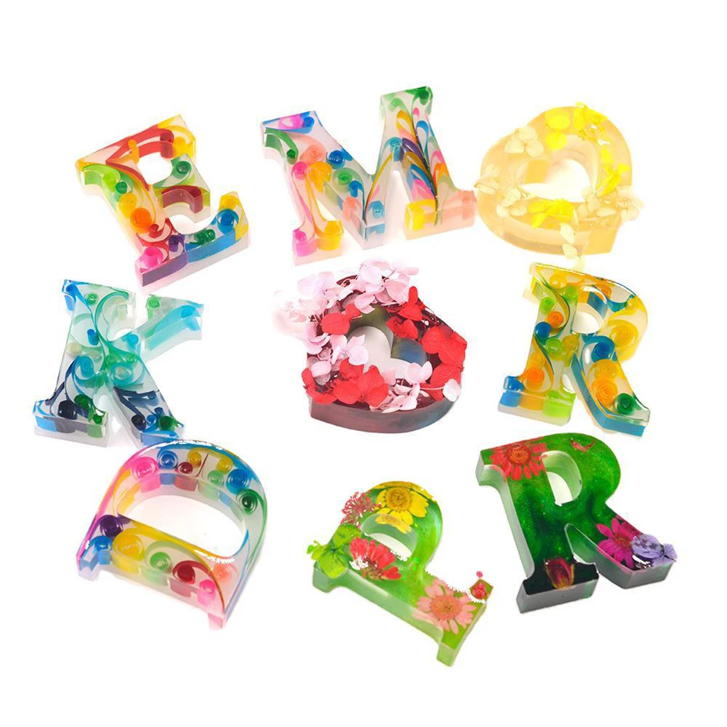 

27x Letter Silicone Mould Epoxy Resin Casting Jewelry Making Home Decor Mold