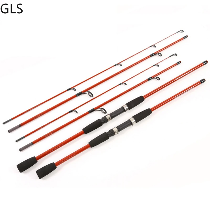 Portable super light hard Spinning Fishing Rod 1.8m 2.1m 3 Section Casting Rod carbon fiber Lure Fishing Rods
