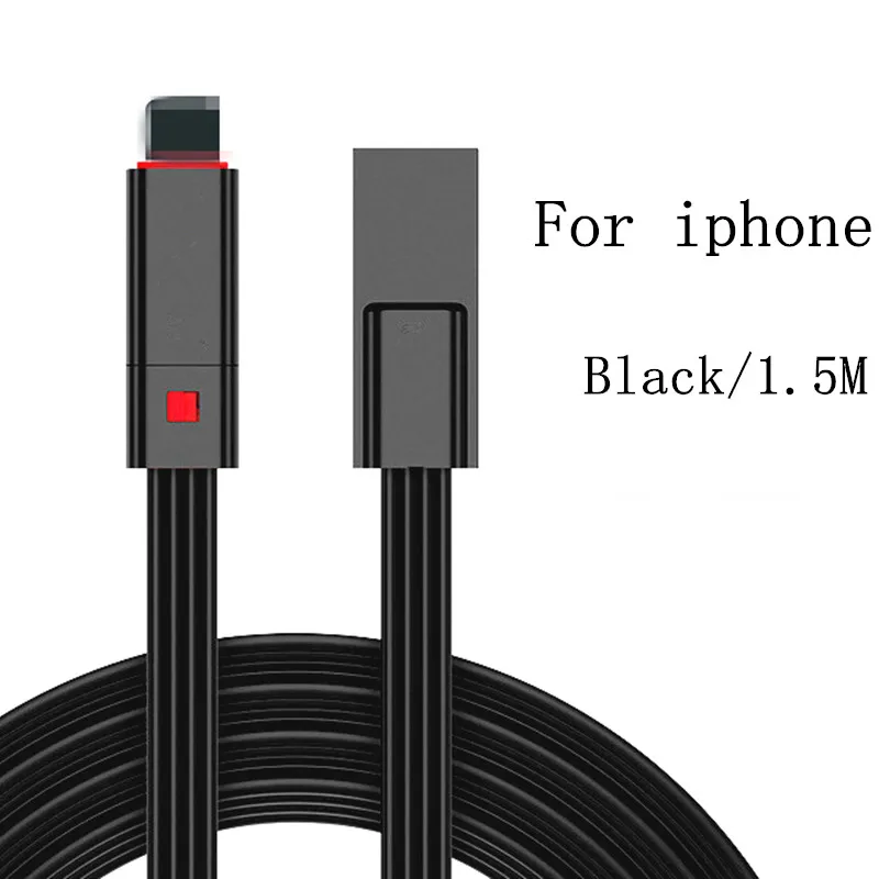 Креативный ремонт, линии передачи данных, повторно используемый usb-кабель для iPhone/Micro USB/type C, быстрое зарядное устройство, многоразовый usb-кабель 1,5 мм - Цвет: Темный хаки