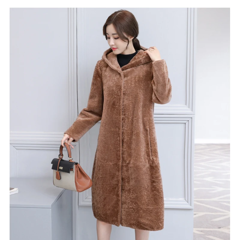 Theresa Special Price Link New Fashion Long Coats Women Hooded Artificial Fur Coat Thick Warm Winter Coat Faux Fur Outerwear