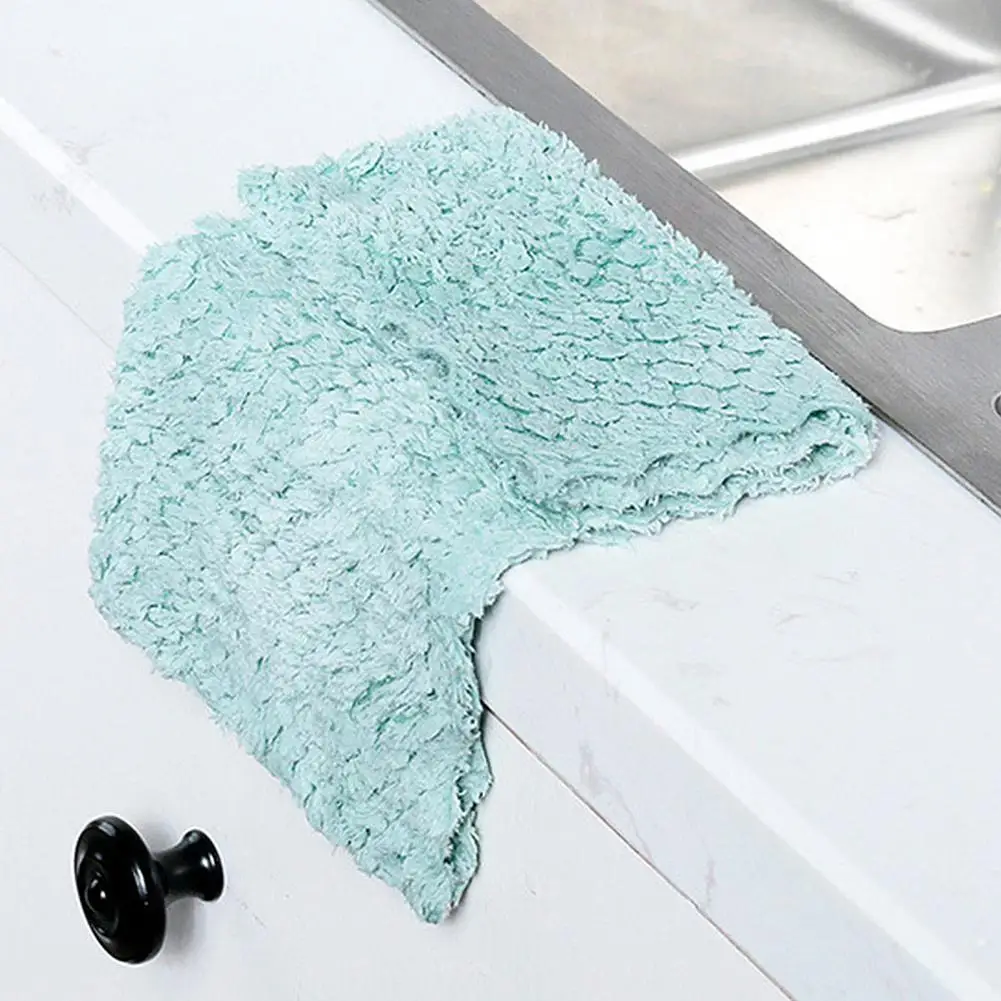 

Cleaning Cloth Household Anti-grease Polyester Super Absorbent Dish Towel for Kitchen