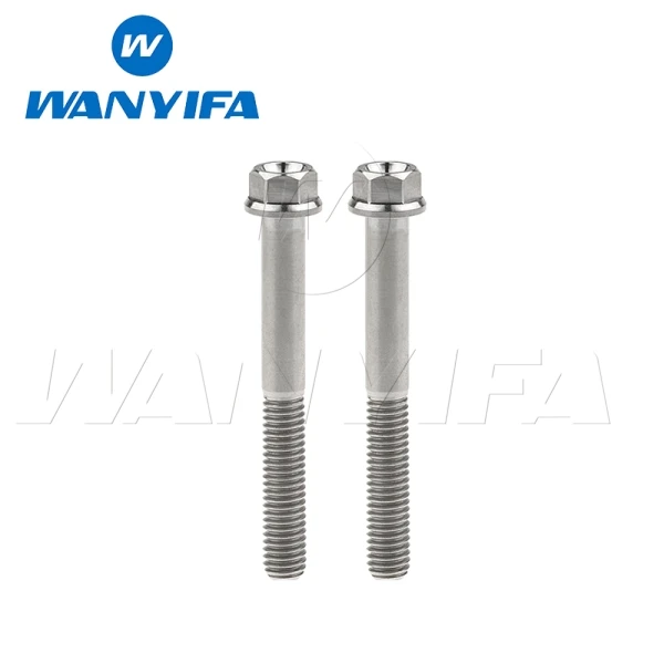 M6x55 Titanium Титановый "Wanyifa" информацию о работоспособности системы/индикаторе температуры винт для велосипеда M6x10 15 20 25 30 35, 40 45 50 55 60 65 мм велосипедный винты с шестигранной головкой фланец крепления - Цвет: M6x55 Titanium