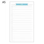 Заполняемый внутренний бумажный дневник с 6 отверстиями, планировщик недели, месяца для блокнота А5 с листьями