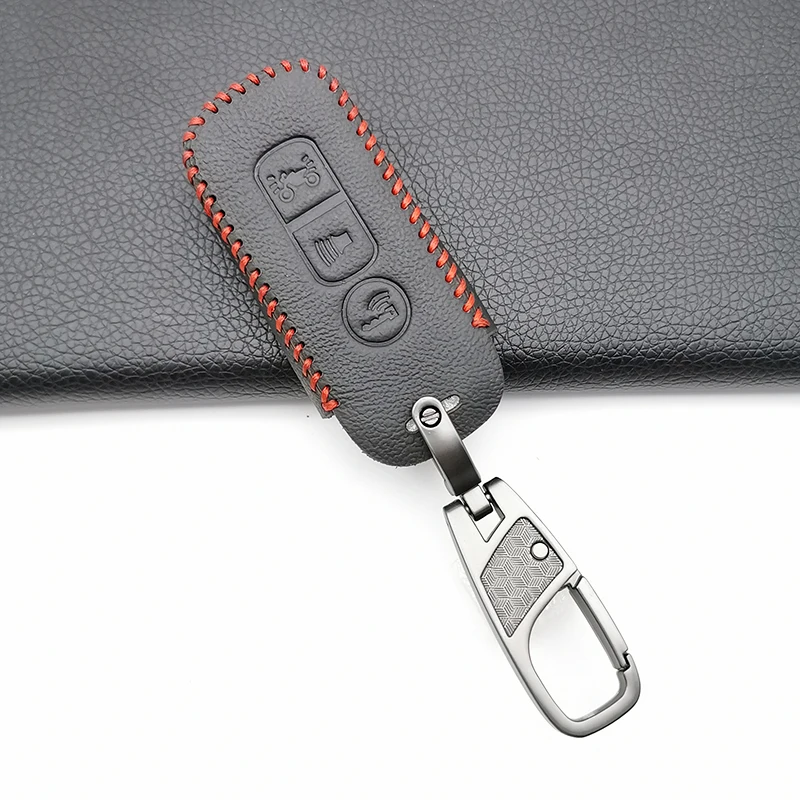 

99% Praise Leather motor key cover protection kit skin for Honda 2016 PCX 125 150 Motorcycle 3 buttons remote control