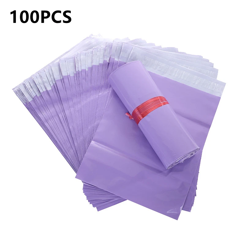Sacchetti di immagazzinaggio autoadesivi viola ultraleggeri 100 Pcs sacchetti di immagazzinaggio sacchetti di plastica poli busta Mailer spedizione postale