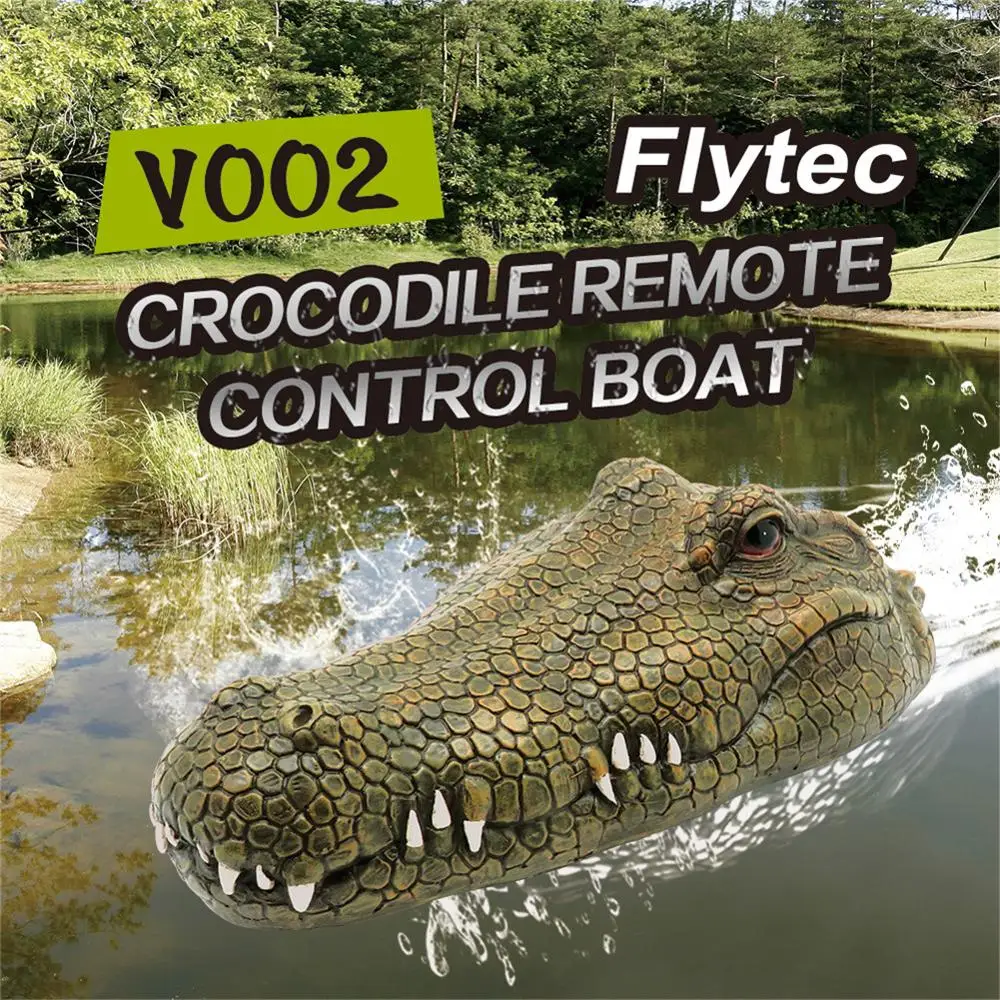 Flytec 2 4 ГГц RC лодка игрушка Моделирование головы крокодила интересные