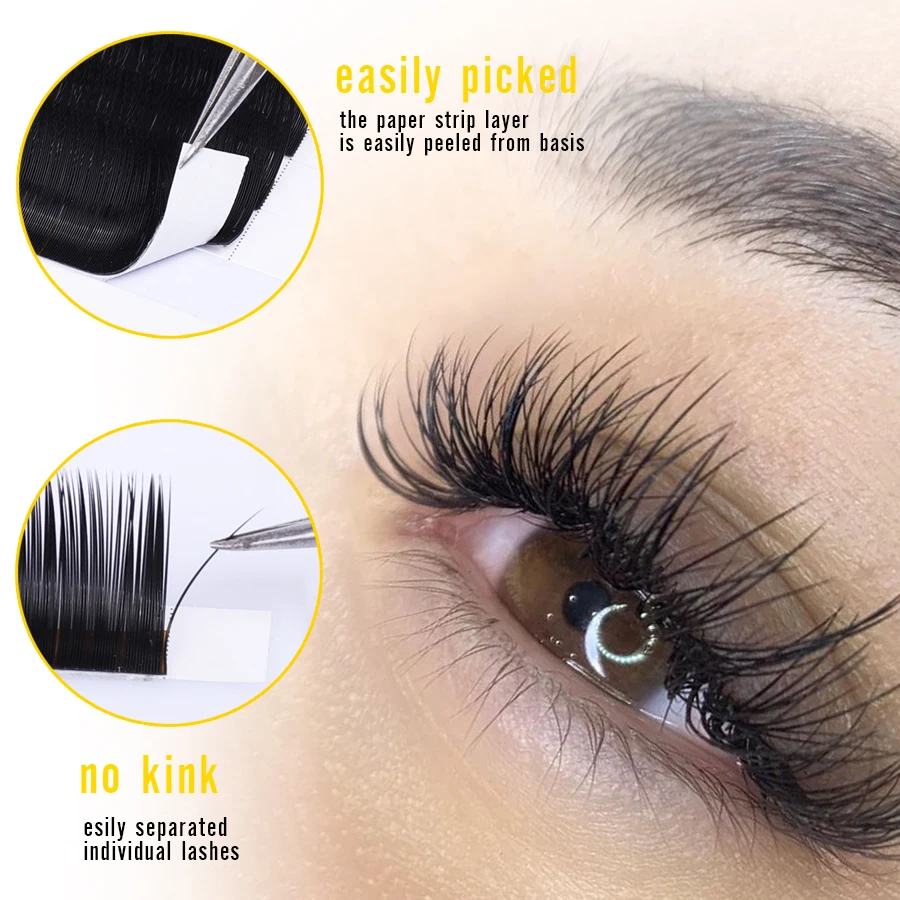 WOWANGEL накладные ресницы мягкие тонкие кончики плоские корни новые продукты