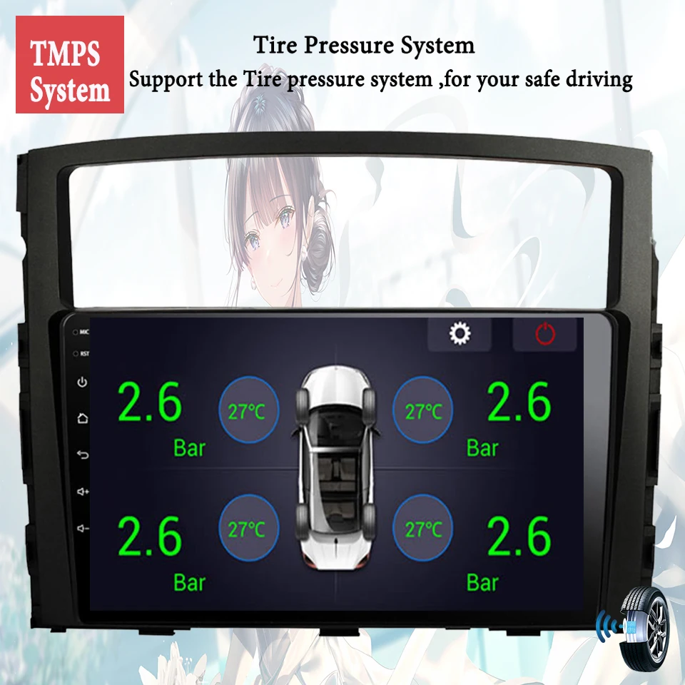 Автомобильный мультимедиа-радио аудио головное устройство с навигацией GPS, Carplay, RDS, 4G Lte для MITSUBISHI Pajero 2006-2015 на Android 11 8G 256G.