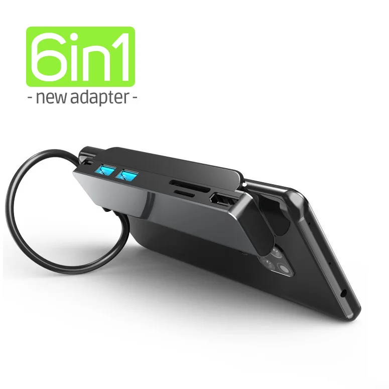 6in1 тип c usb c hub адаптер для мобильны