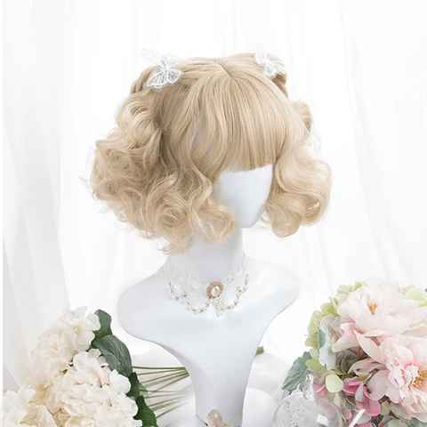 LUPU синтетические волосы розовые парики Лолиты блонд черный коричневый короткий волнистый Боб для женщин косплей парик с челкой из высокотемпературного волокна