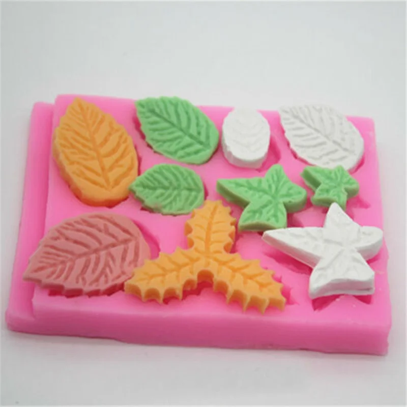 Leave Fondant Mould Baking Mold Craft Tree Flowers Leaf Cake Decorating Silicone mold | Дом и сад