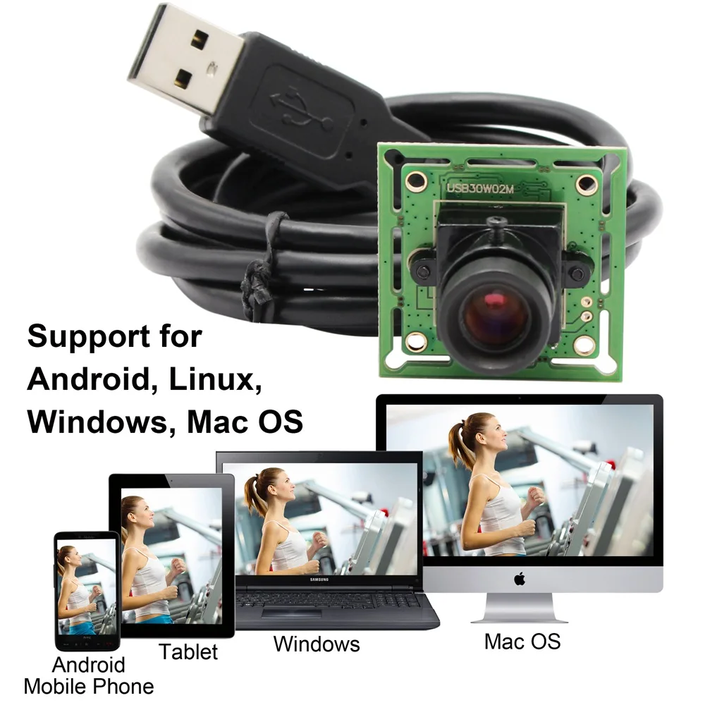 ELP Cmos OV7725 MJPEG 60fps 8 мм объектив VGA OEM CCTV USB камера с UVC PCB веб плата для Linux Windows Android|camera