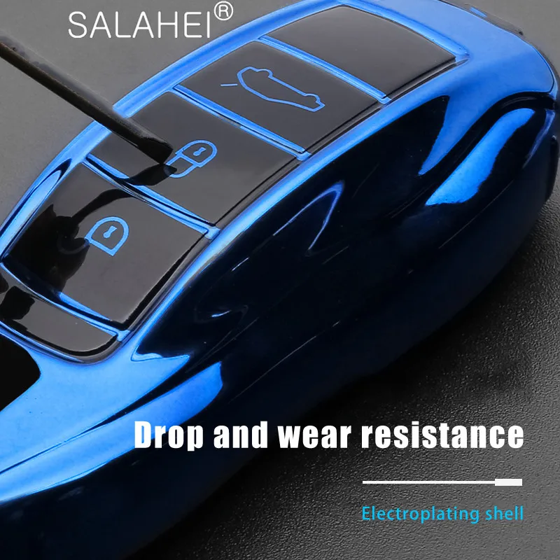 

Car Key Cases Cover For Porsche Panamera Macan Cayenne Carrera Boxster Cayman 911 970 981 991 918 Soft TPU Remote Shell Holder
