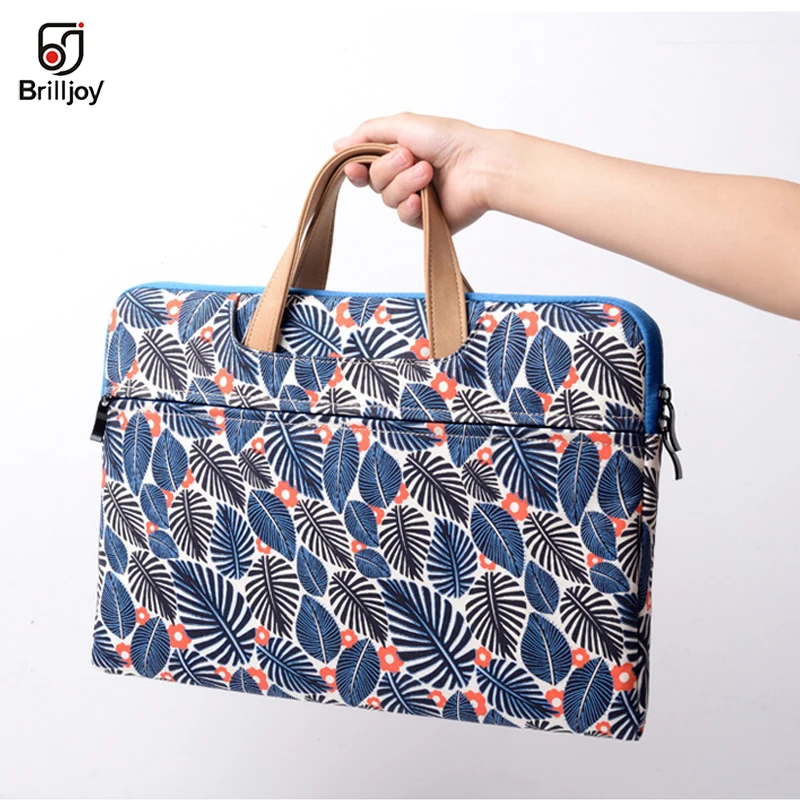 Brilljoy printing Style Laptop briefcase for women Apple computer bag liner package fashion laptop bag Unisex briefcase handbag