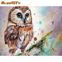 ruopoty 5d diy diamond painting owl full square rhinestone mosaic diamond embroidery animals cross stitch kit home decors