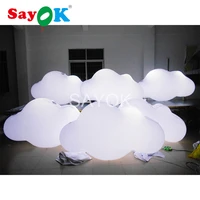 2m pvc inflatable cloud balloons with led lights inflatable clouds hanging decoration for eventadvertisetrade showexhibition