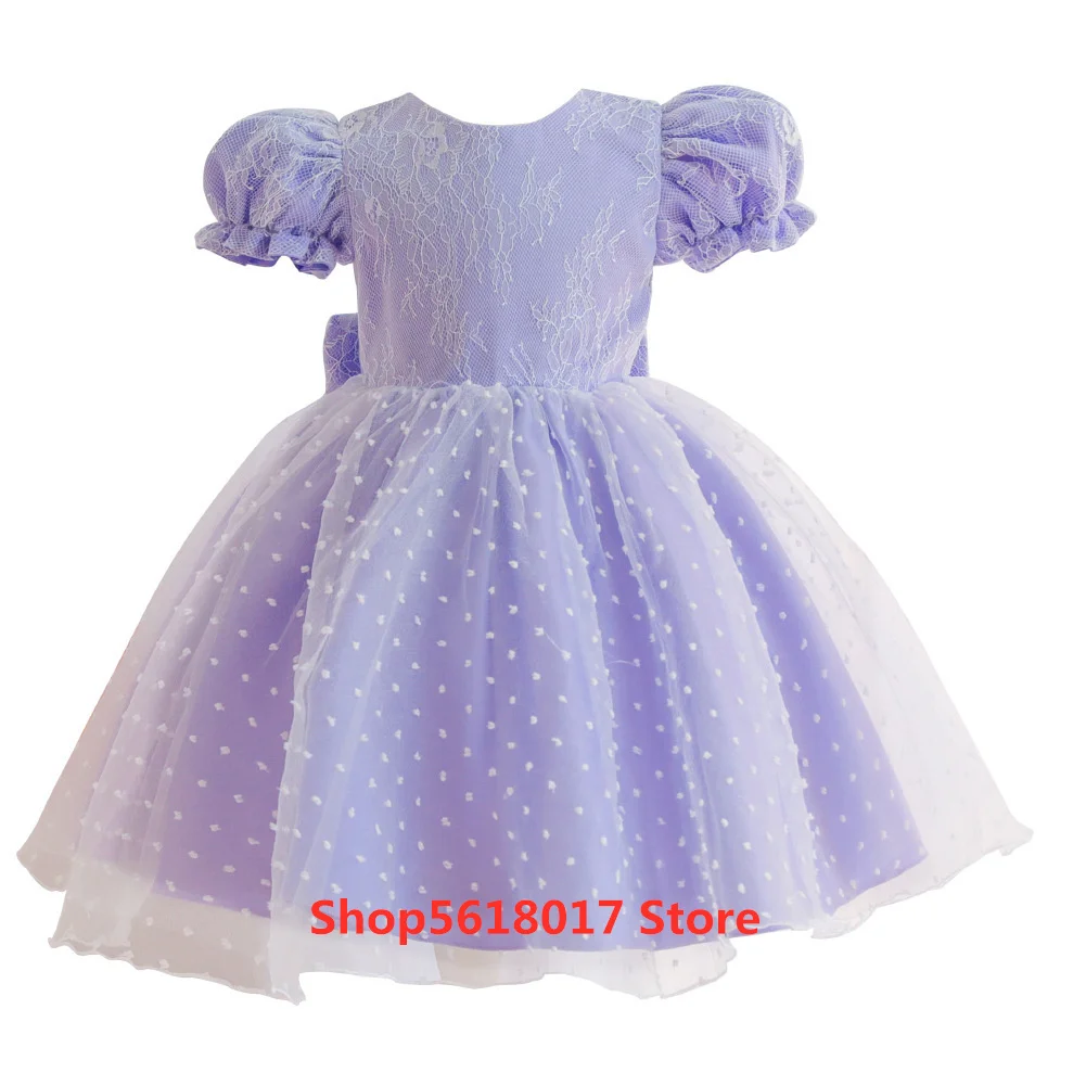 

New Baby Children's One-Year-Old Wash Dress Baby Girl Dress Dress Big Bow Lace Tutu Skirt
