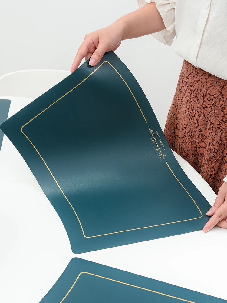 

Nordic Fan Shaped Waterproof Oilproof Domestic Western Food Mat For Dishes Cups Tables Heat Lnsulation Pad