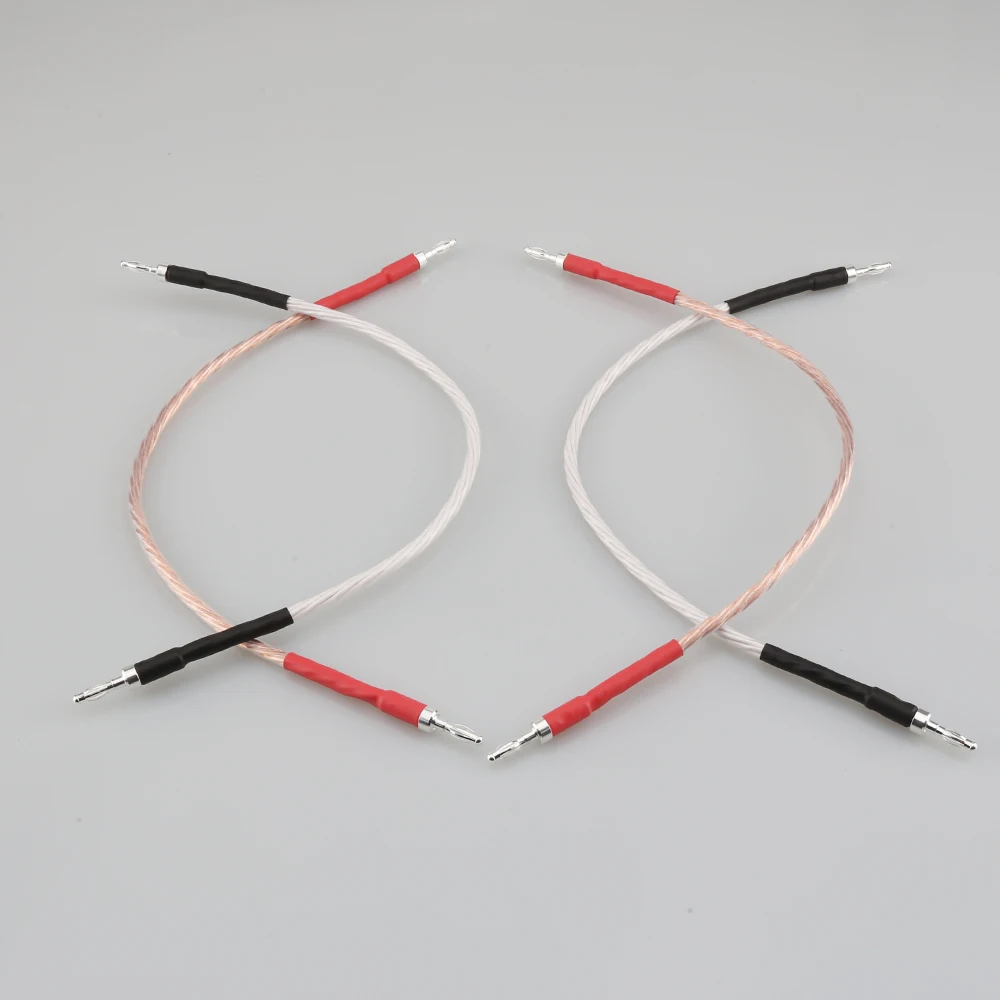 

Audiocrast 8TC JUMPER LINKS Performance Speaker Cable 4 x 20cm Banana Plugs to Banana Plug HIFI Jumper Cables