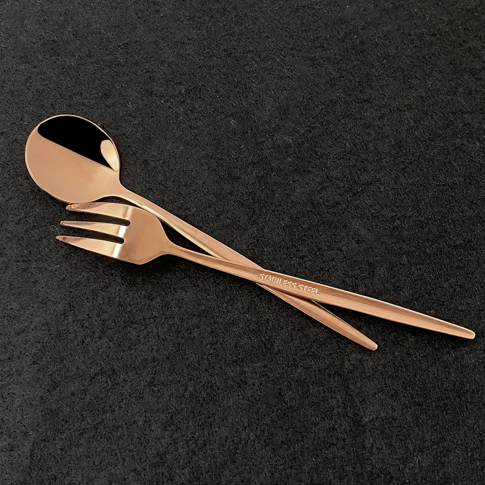 

6Pcs Tea Fork Set Stainless Steel Fruit Fork Set Rainbow Dessert Fork For Cake Snack Gold Small Salad Fork Dinnerware Set