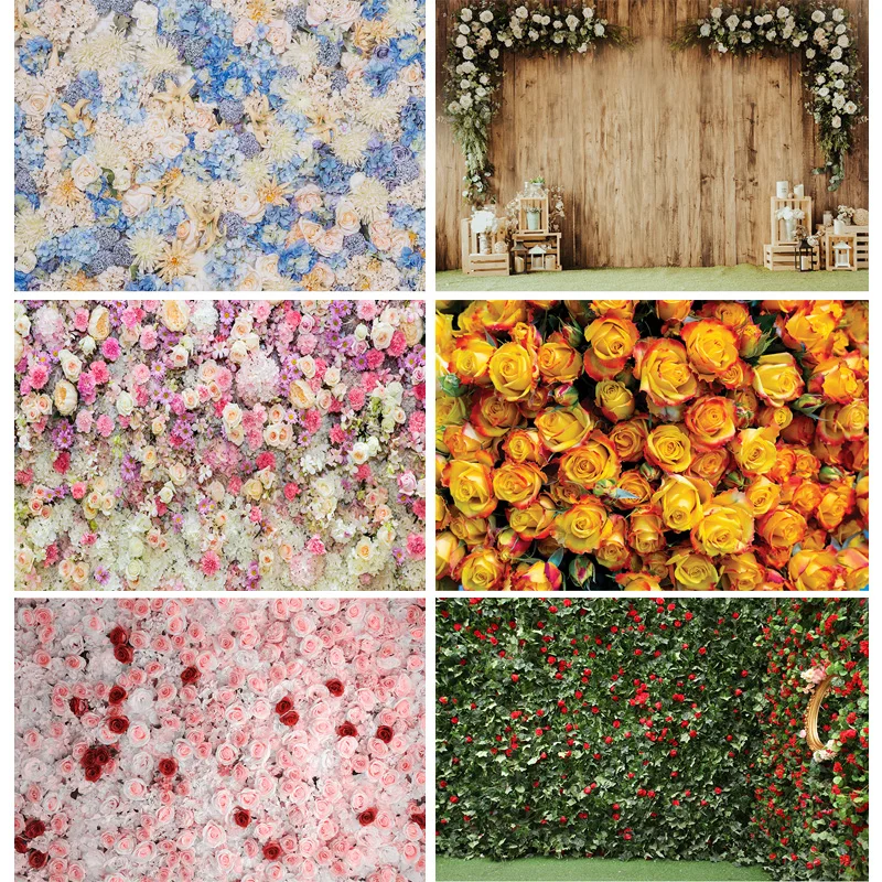 

SHUOZHIKE Valentine's Day Rose Flower Photography Background Birthday Wedding Child Portrait Photo Backdrop Studio 210314RAI-02