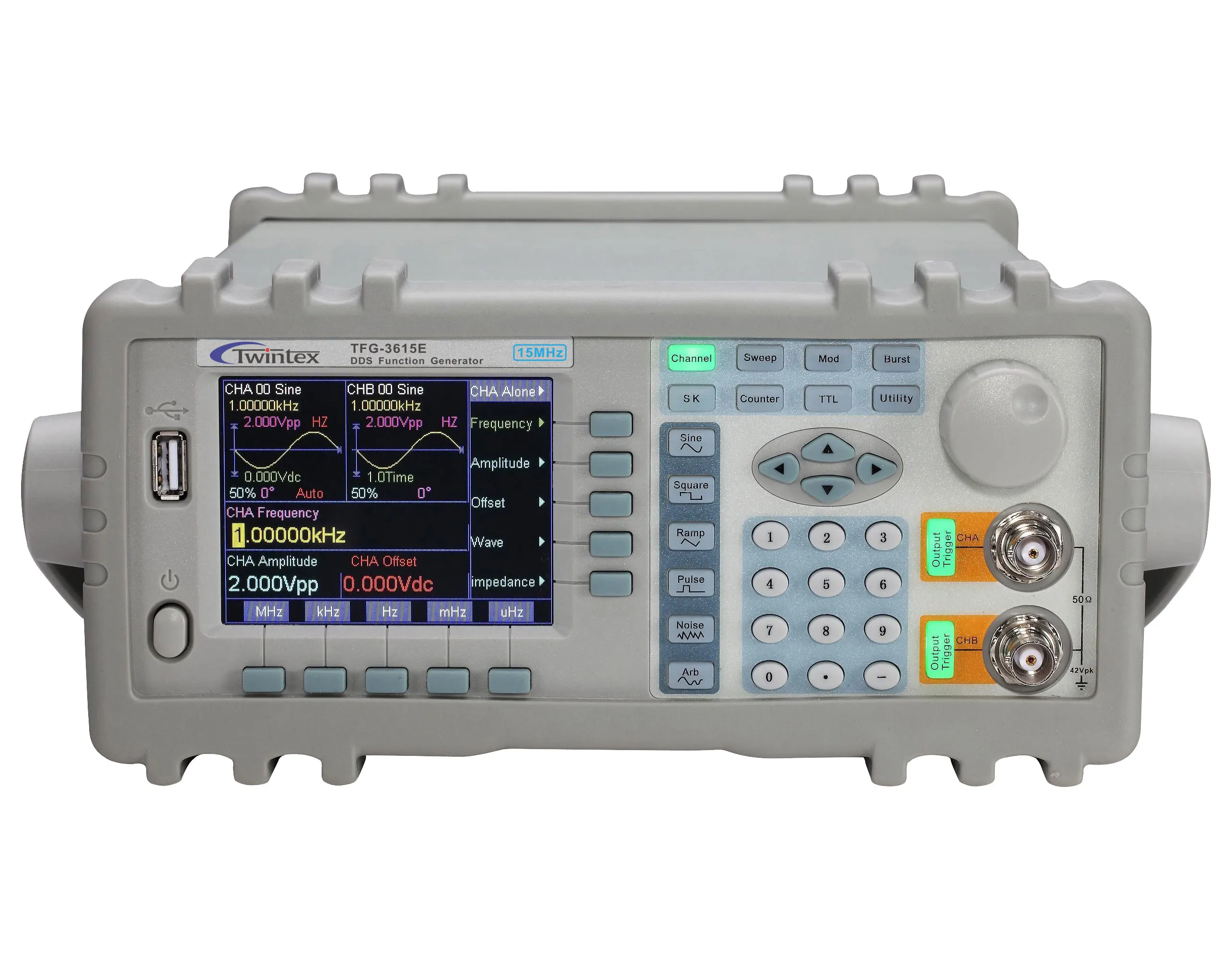 

Twintex TFG-3215E Dual Channel DDS Function Waveform Generator 15MHz