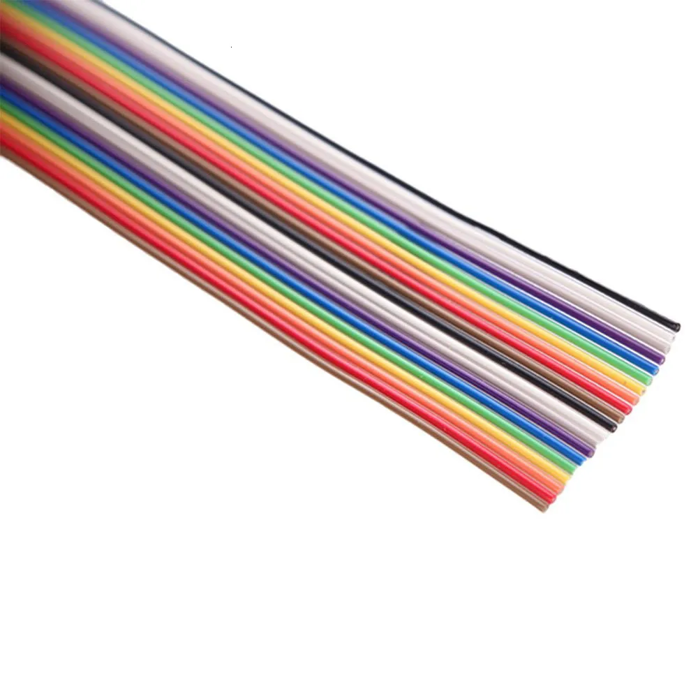 Coverl DuPont Fio Conector от проволочной опорной линии сваренный 3 радужных плоских м 20 Pin для комплекта Arduino Diy 1 27 p