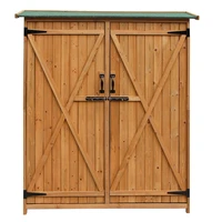 outdoor garden storage shed house cabinet fir wood colorgreen suitable for storing all kinds of tools and accessoriesus stock